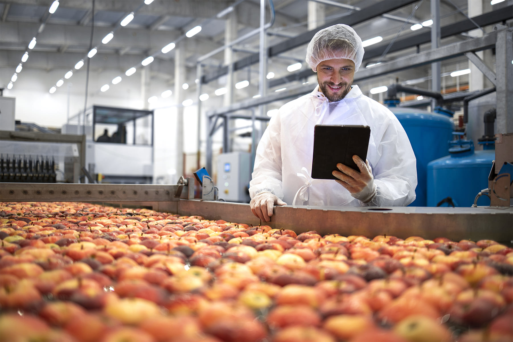 Control de calidad en línea de procesamiento de alimentos